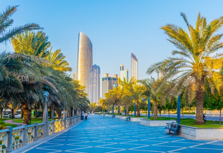 Corniche Road Abu Dhabi Landscaping by Gulf Dunes